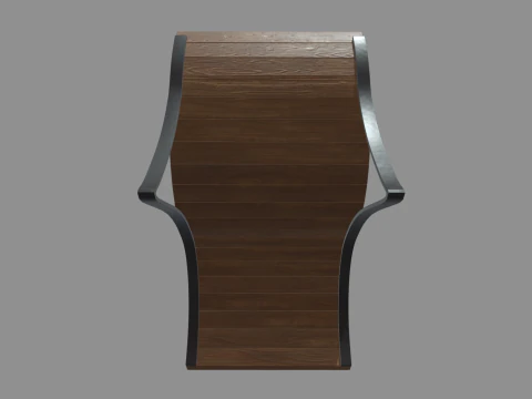 Low Poly Bench 05 3D Model