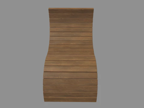 Low Poly Bench 05 3D Model