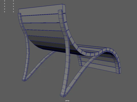 Low Poly Bench 05 3D Model