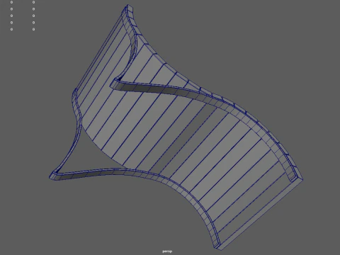 Low Poly Bench 05 3D Model