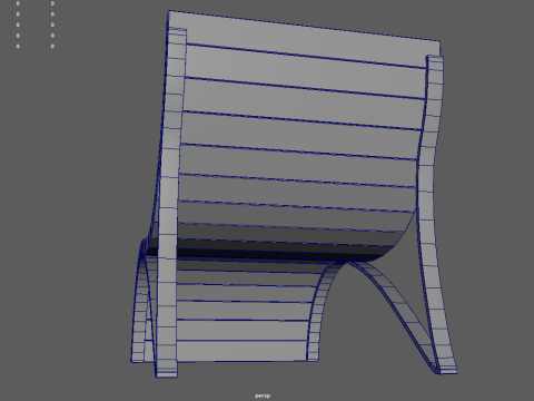 Low Poly Bench 05 Modelo 3D