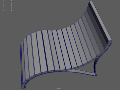 Low Poly Bench 05 Modelo 3D