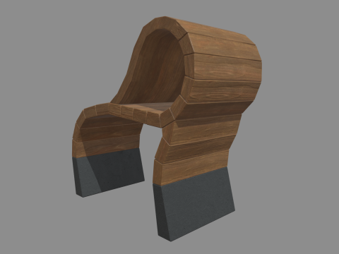 Low Poly Bench 06 3D Model