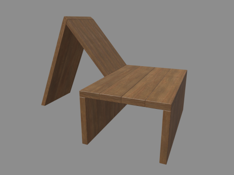 Low Poly Bench 07 3D Model