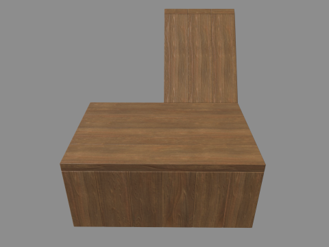 Low Poly Bench 07 3D Model