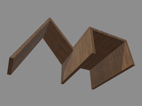 Low Poly Bench 07 3D Model