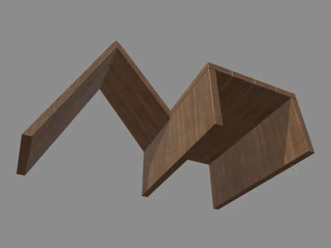 Low Poly Bench 07 3D Model