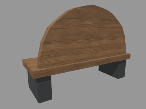 Low Poly Bench 08 Model 3D