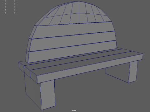 Low Poly Bench 08 Model 3D