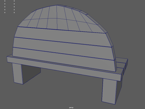 Low Poly Bench 08 Model 3D