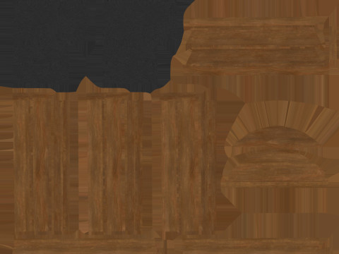 Low Poly Bench 08 Model 3D