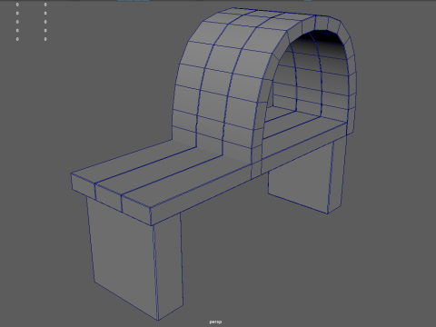 Low Poly Bench 09 3D Model