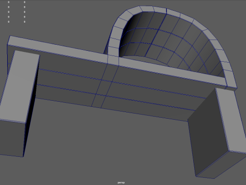 Low Poly Bench 09 3D Model