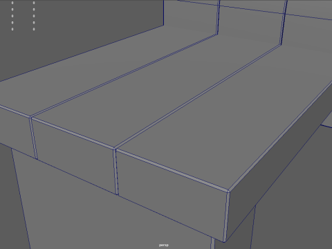 Low Poly Bench 09 3D Model