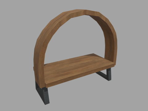 Low Poly Bench 010 3D Model