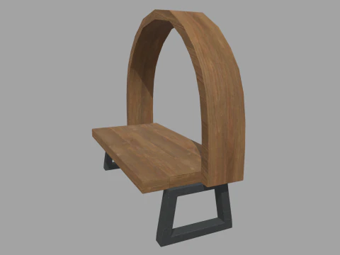 低聚长凳010 3D 模型