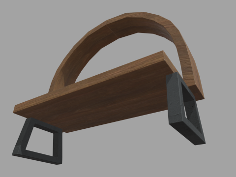 Low Poly Bench 010 3D Model