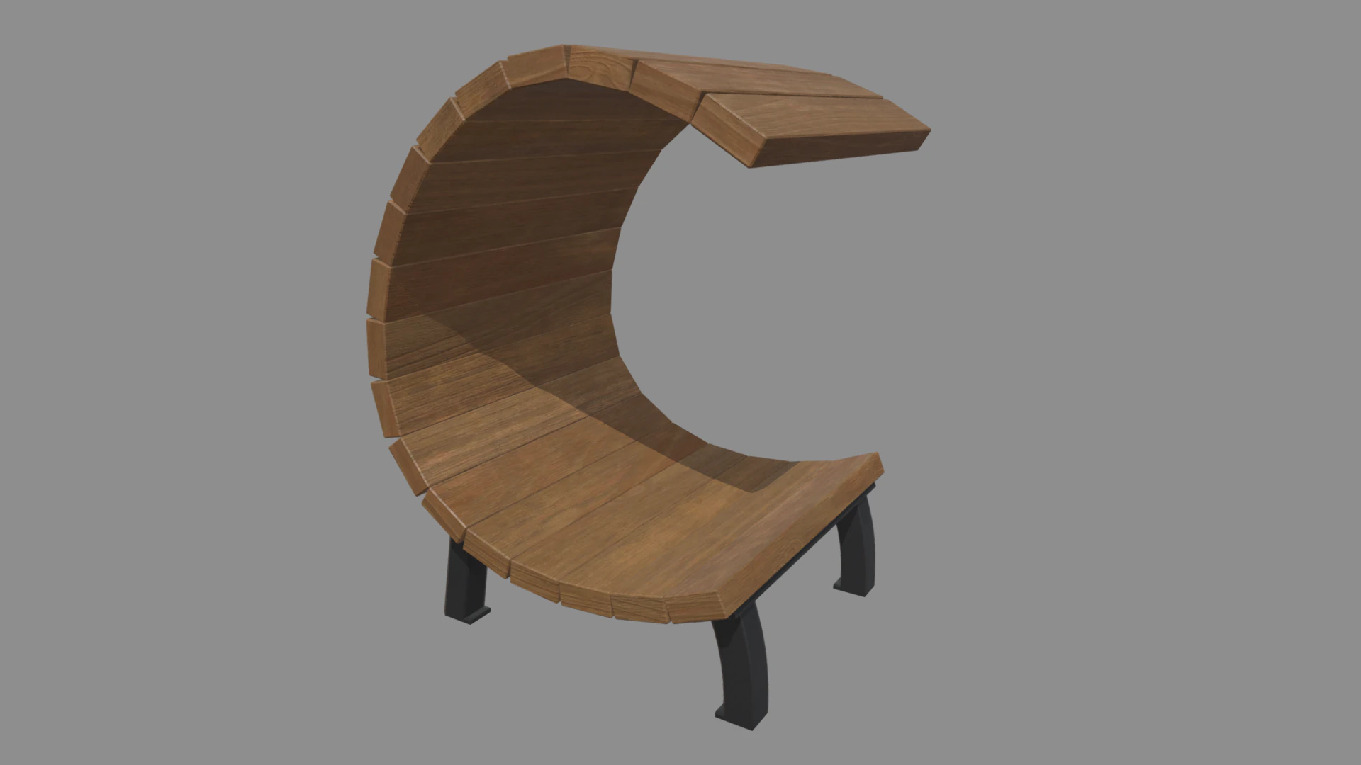 Low Poly Bench 011 3D Model .c4d .max .obj .3ds .fbx .stl .blend 