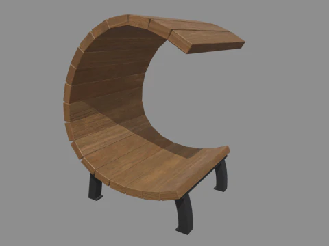 Panca Low Poly 011 Modello 3D