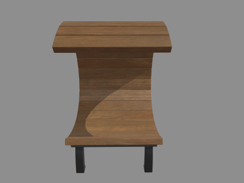 Low Poly Bench 011 Modello 3D