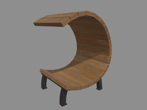 Low Poly Bench 011 3D Model