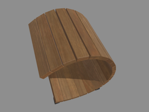 Low Poly Bench 011 Modello 3D