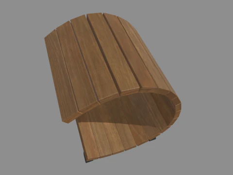 Low Poly Bench 011 3D Model