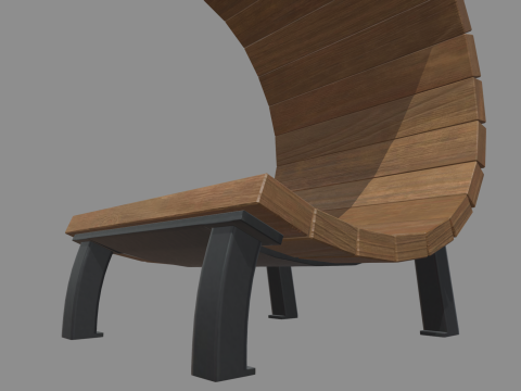 Low Poly Bench 011 Modello 3D