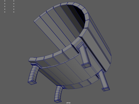Low Poly Bench 011 Modello 3D