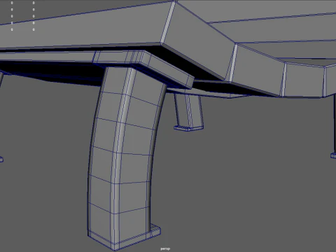 Low Poly Bench 011 3D Model