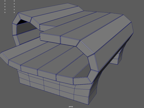 Low Poly Bench 012 3D Model