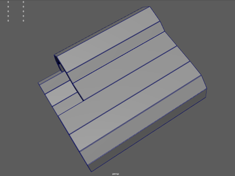 Low Poly Bench 012 3D Model