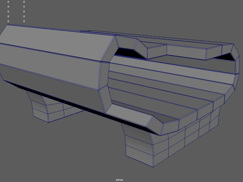 Low Poly Bench 012 3D Model