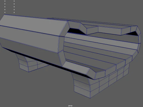 Low Poly Bench 012 3D Model