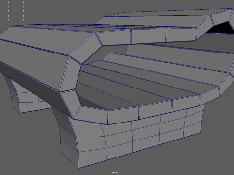 Low Poly Bench 012 3D Model