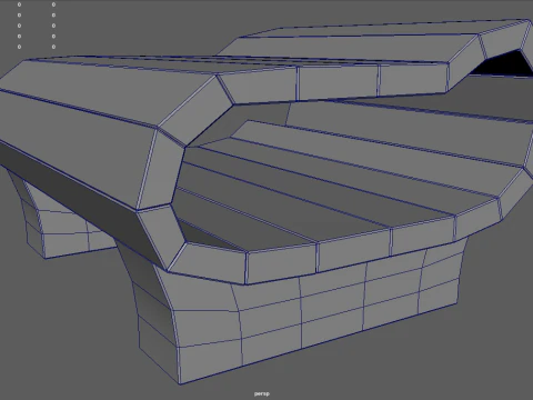 Low Poly Bench 012 3D Model