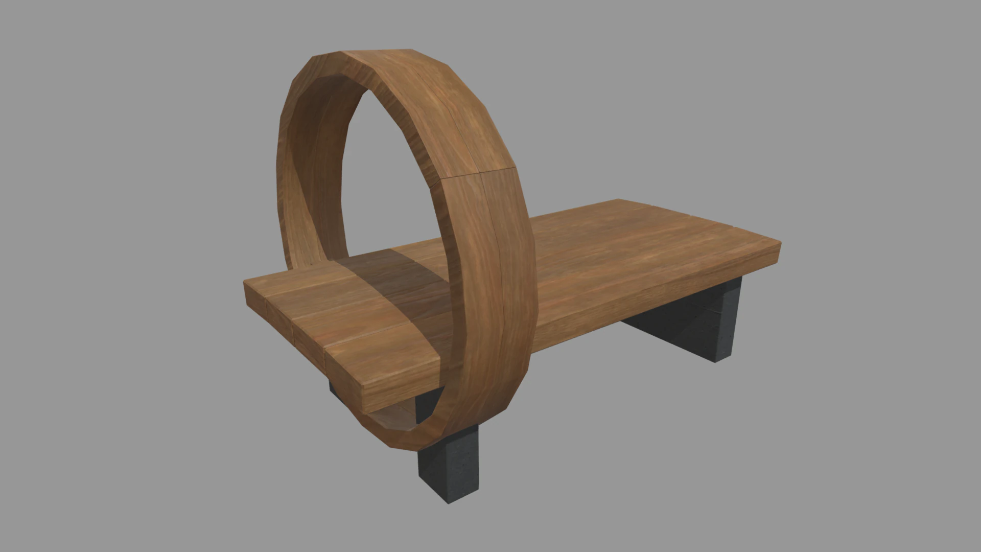 Low Poly Bench 013 3D Model .c4d .max .obj .3ds .fbx .stl .blend 