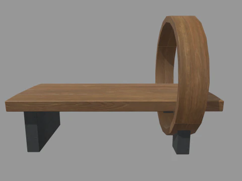 Low Poly Bench 013 3D Model