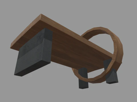 Low Poly Bench 013 3D Model