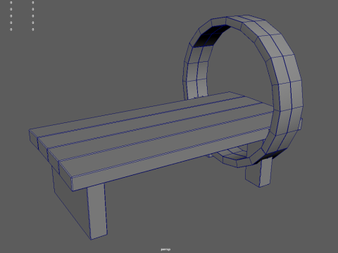 Low Poly Bench 013 3D मॉडल