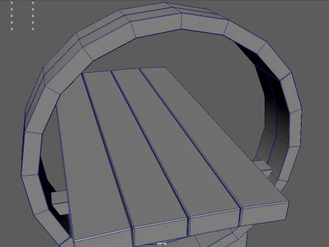 Low Poly Bench 013 3D Model