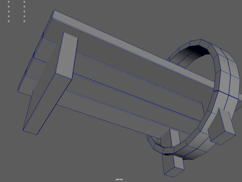 Low Poly Bench 013 3D मॉडल