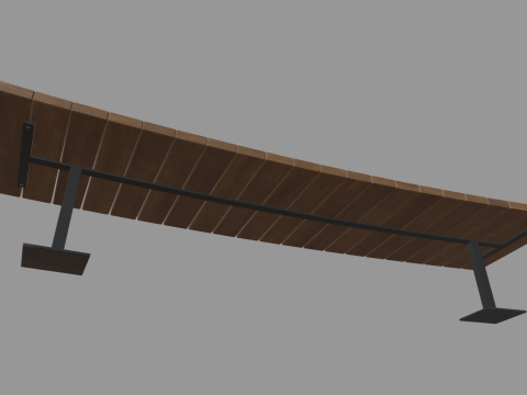 Low Poly Bench 014 3D Model
