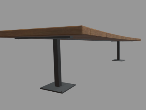Low Poly Bench 014 3D Model