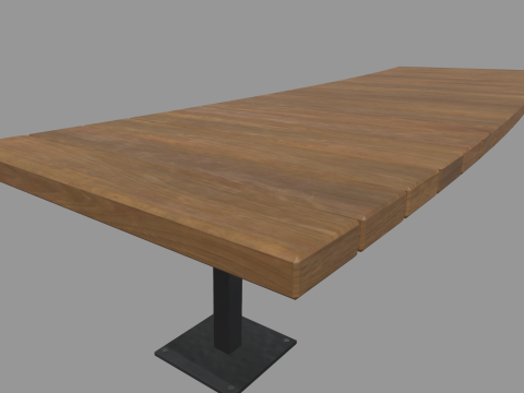 Low Poly Bench 014 3D Model