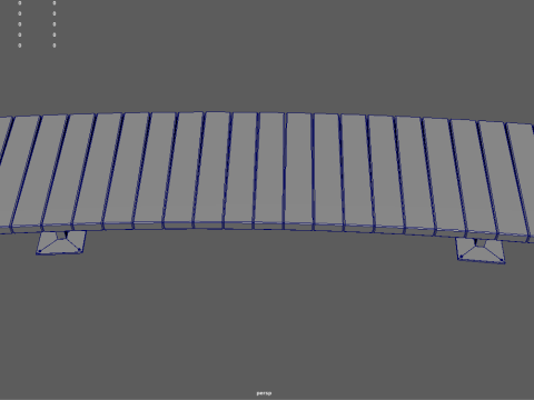 Low Poly Bench 014 3D Model