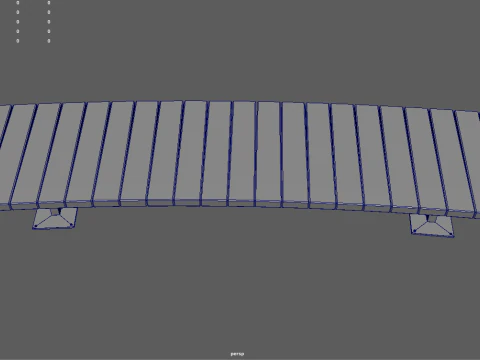 Low Poly Bench 014 3D Model