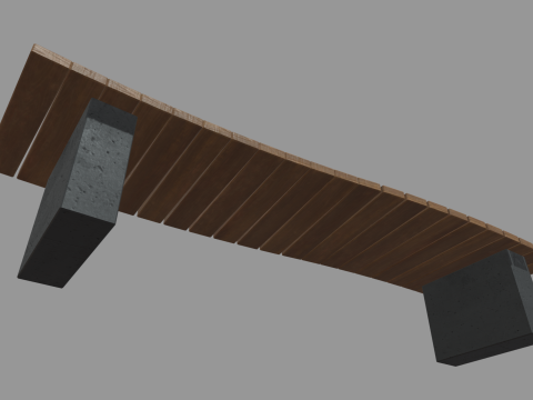 Low Poly Bench 015 Model 3D
