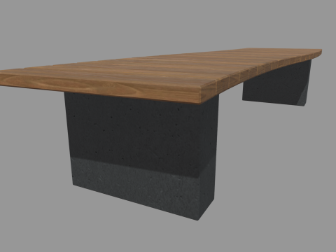 Low Poly Bench 015 Model 3D