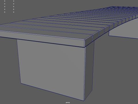 Low Poly Bench 015 Model 3D